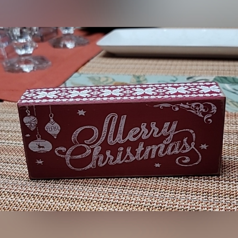 Design Block, Red, Merry Christmas, NWT